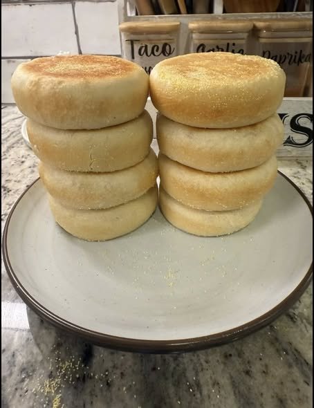 Soft Sourdough English Muffins