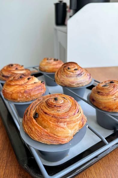 Sourdough Blueberry Croissants