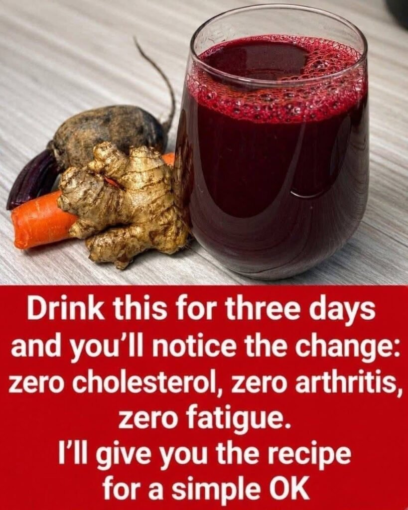 Fresh Beetroot Juice with Apple, Carrot, Ginger & Lemon